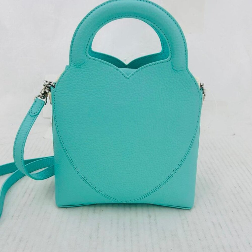 Tiffany & Co. Bucket Bag Heart Purse In Tiffany Blue Leather NWT Authentic - Picture 5 of 5